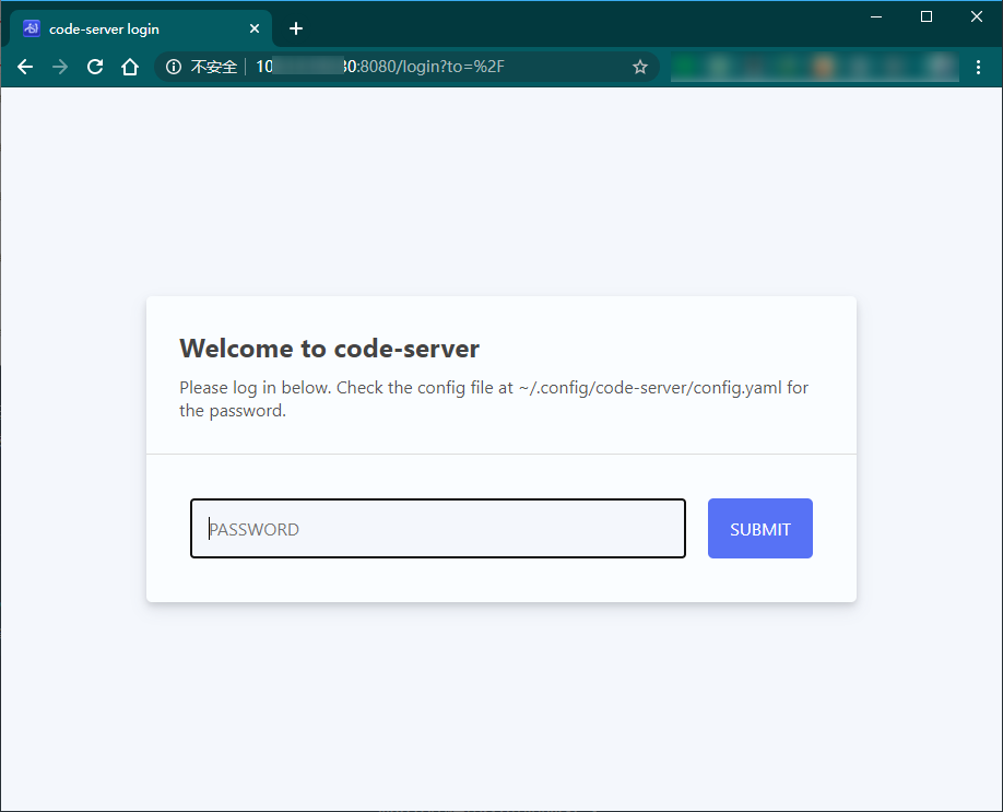 登录 Code Server